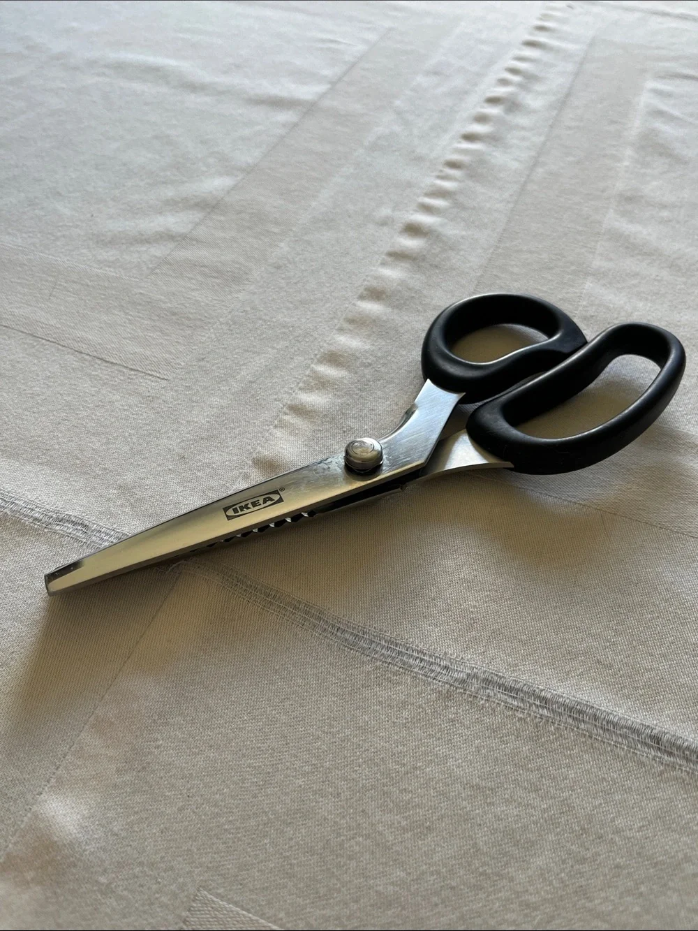 IKEA Black-Handled Pinking Shears Scissors